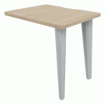 RETOUR EVIDENCE 80 X 60 CM CHÊNE NATUREL PIED ALU - VINCO