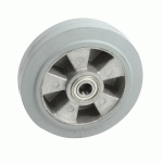 ROUE ALUMINIUM - CAOUTCHOUC ÉLASTIQUE GRIS - DIAMÈTRE 200 MM - 450 KG AVL