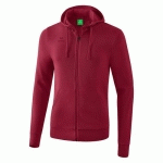 VESTE SWEAT À CAPUCHE - ERIMA - BORDEAUX