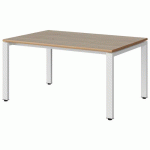 TABLE MALIBU 120X80 T3 SOUDÉ STRA ALAISÉ CHÊNE 1146/BLC 9016
