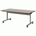 TABLE MALIBU RAB. 160X80 T4 DL ST ACACIA/NOIR GRIS 9006