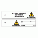 ÉTIQUETTES DRAPEAUX POUR CADENAS DE CONSIGNATION - PAR 100 MASTER LOCK