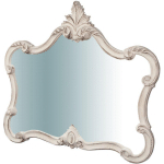 BISCOTTINI - MIROIR MURAL EN BOIS, FINITION BLANC ANTIQUE, , L71XPR5XH82 CM MADE IN ITALY