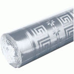 NAPPE JETABLE PAPIER DAMASSÉ - ROULEAU 25 M ARGENT - COGIR
