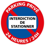 SIGNALETIQUE.BIZ FRANCE - PANNEAU DE SIGNALISATION AUTOCOLLANT. PANNEAU INTERDICTION. PANNEAU PARKING, PANNEAU D'INFORMATION ADHÉSIF SOUPLE - PARKING