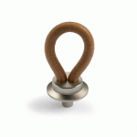 POIGNÉE DE MEUBLE EN CUIR FILAGA - LONGUEUR 20 MM - HAUTEUR 32 MM - PAR 4 - BRUN CLAIR HETTICH