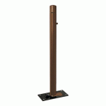 POTELET RABATTABLE SOLIBLOC Ø76MM CARREFOUR ZINC MARRON 8017 - PROCITY