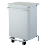 POUBELLE MOBILE À PÉDALE 70 L BLANC ROSSIGNOL