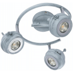 SPOT SPOT ROND PLAFONNIER PLAFONNIER SALON LAMPE CUISINE, 3 SPOTS FLAMME MOBILE, GRIS MÉTAL ANTIQUE, 3X GU10 LED 5 WATT 340 LUMENS BLANC CHAUD, DXH