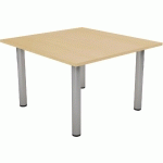 TABLE DE RÉUNION ELGA PLATEAU MÉLAMINÉ PIED TUBE