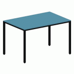 TABLE LOKI 120X80X75 CM CÊDRE BLEU/NOIR