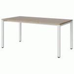 TABLE MALIBU 160X80 T5 SOUDÉ STRA ABS CHÊNE 1146/BLC 9016
