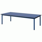 TABLE MALIBU 180X80 T1 4P STRA BLEU U525/NOIR BLEU 5005