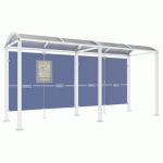 ABRI BUS VOÛTE 5 M SANS BARDAGES LATÉRAUX - BLANC 9010 - PROCITY