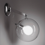 ARTEMIDE MICONOS APPLIQUE EN VERRE CHROMÉE