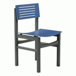 CHAISE EOLE 4 PIEDS - HÊTRE GRAND BLEU HÊTRE ANTHRACITE - SUNSET CREATION