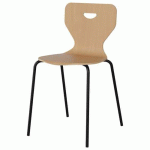 CHAISE MALIBU 4P - T7 - COQUE HÊTRE / ACIER NOIR 9005 - MANUTAN EXPERT