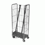 CHARIOT À LINGE PUMA 3 ÉTAGÈRES AVEC SANGLES - MANUTAN COLLECTIVITÉS