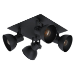 EGLO SPOT POUR PLAFOND BARNSTAPLE NOIR À 4 LAMPES