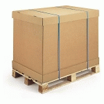 ENSEMBLE CAISSE CARTON MODULABLE BRUN (FOND + CEINTURE + COIFFE) 117,5X80X60 CM