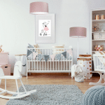 MACO DESIGN SUSPENSION ROSABELLE CYLINDRE ROSE 1 LAMPE Ø 50 CM
