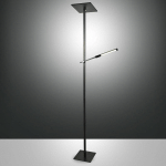 FABAS LUCE LAMPE SUR PIED LED IDEAL AVEC BRAS DE LECTURE, NOIR