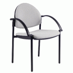 LOT 2 FAUTEUILS LOUISE DOSSIER ROND COLORIS GRIS - MANUTAN COLLECTIVITÉS