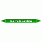 LOT DE 3 - MARQUEUR DE TUYAUTERIE - EAU FROIDE SANITAIRE - NFX 08-105 150 X 12 MM