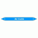 LOT DE 5 - MARQUEUR DE TUYAUTERIE - AIR TRAITÉ - EN VINYLE LAMINÉ 450 X 52 MM