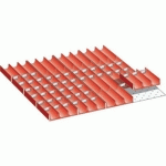 MATÉRIEL DE SUBDIVISION POUR TIROIRS 612X612X50MM - LISTA