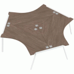 PACK 3 POSTES SYMÉTRIQUES 120 GARY PIED BLANC PLATEAU NOYER - MBA