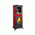 POÊLE À BOIS AVEC FOUR 7,3 KW - ELEGANCE BORDEAUX - GEMMA FORNO 5.0 LA NORDICA EXTRAFLAME