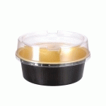 RÉCIPIENT PÂTISSERIE 150 ML D.SUP. 9.3 CM NOIR/ALUMINIUM OR (VENDU PAR 100)