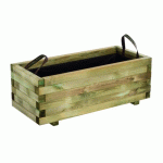 BAC À FLEURS CARRÉ EN BOIS BAROQUE - 90 X 40 X 33 CM CERLAND