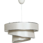 SUSPENSION 3 CYLINDRES DESIGN OBLIQUE INCONDITUS Ø40CM BLANC GRISÉ ET ARGENT - BLANC