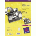 ETIQUETTE CARTOUCHE NUMÉRIQUE 72 X 21,15 MM AVERY L7665-25 - POCHETTE DE 600