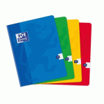 LOT DE 5 - CARNET OXFORD COLOR LIFE 17X22CM GRANDS CARREAUX SEYÈS 192 PAGES BROCHÉES COUVERTURE CARTE COLORIS ASSORTIS