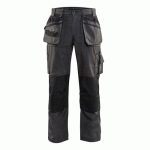 PANTALON DE TRAVAIL ARTISAN ÉTÉ GRIS FONCÉ/NOIR TAILLE 38C - BLAKLADER