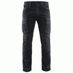 PANTALON DE TRAVAIL SERVICES DENIM STRETCH MARINE/NOIR TAILLE 48 - BLAKLADER