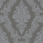 PAPIER PEINT GRIS MOTIF TRADITIONNEL POUR SALON | PAPIER PEINT ORIGINAL MOTIF CLASSIQUE | TAPISSERIE FLORALE IDÉALE POUR CHAMBRE ADULTE - 10,05 X