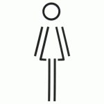 PICTOGRAMME FEMME - NOIR SATINÉ