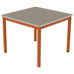 TABLE CARÉLIE MOB 80X80 T4 STR POLY. ÉRABLE G. BEIGE/PAPAYE - MOBIDECOR
