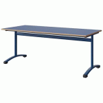 TABLE MALIBU 180X80 T5 DL STRA ALAISÉ BLEU U525/BLEU 5005