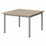 TABLE MALIBU 80X80CM T1 4P STRA ALAISÉ ACACIA/GRIS 9006