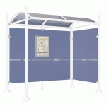 ABRI BUS PROVINCE 2.50 M 1 BARDAGE LAT. CITY BLANC 9010 - PROCITY