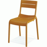 CHAISE EMPILABLE CALOR EN PP - JAUNE - VEBA
