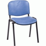 CHAISES CLUNY ACCR. SOUDÉE PIED NOIR PVC M2 BLEU AZUR