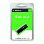 INTEGRAL CLÉ USB FLASH DRIVE 8 GO USB 2.0 (USB-A) NOIR