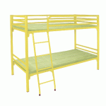 LIT SUPERPOSÉS ALBA MÉTAL 90X200 SOMMIER AGGLO JAUNE - MANUTAN COLLECTIVITÉS