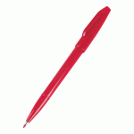 LOT DE 2 - STYLO FEUTRE PENTEL SIGN PEN À CAPUCHON POINTE 1 MM - ÉCRITURE MOYENNE ROUGE